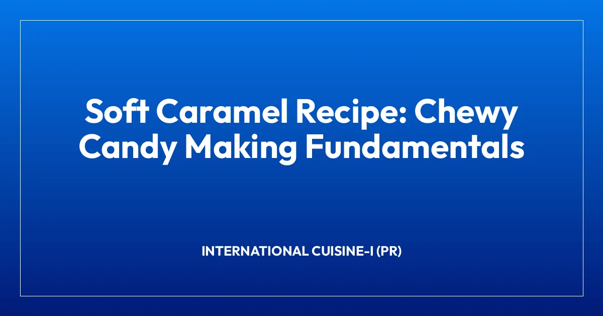 Soft Caramel Recipe: Chewy Candy Making Fundamentals