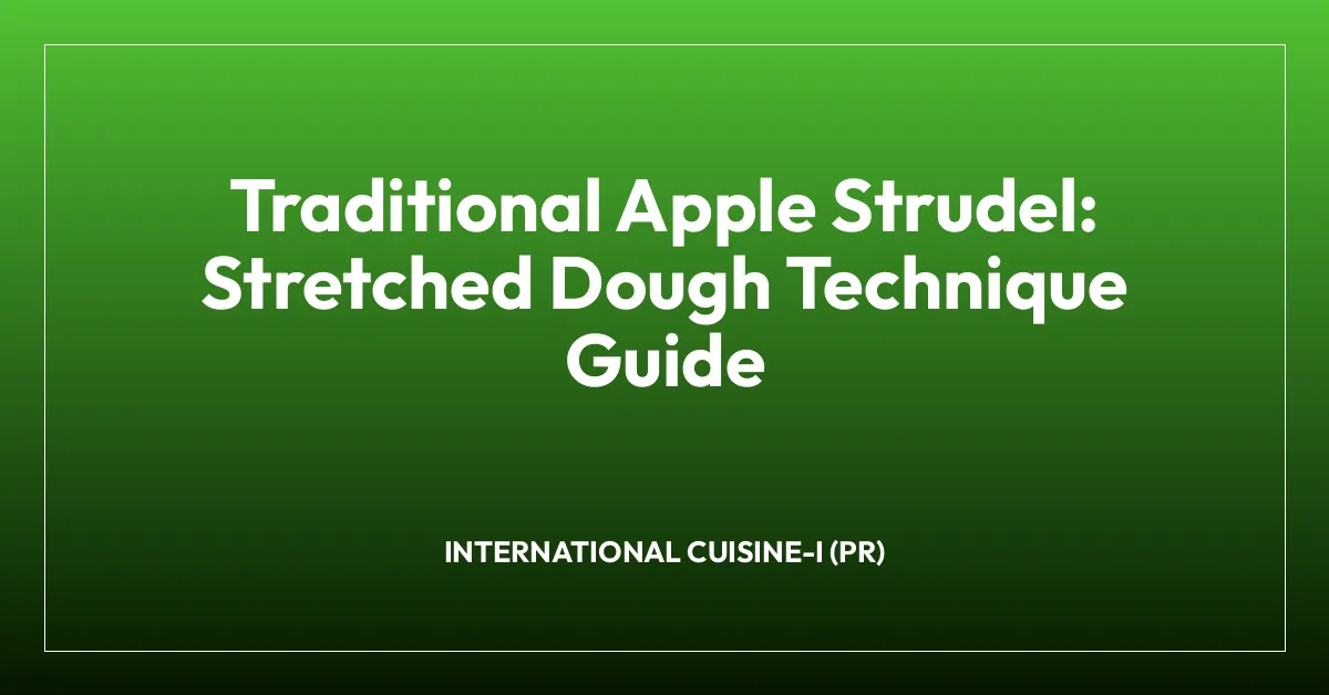 Traditional Apple Strudel: Stretched Dough Technique Guide